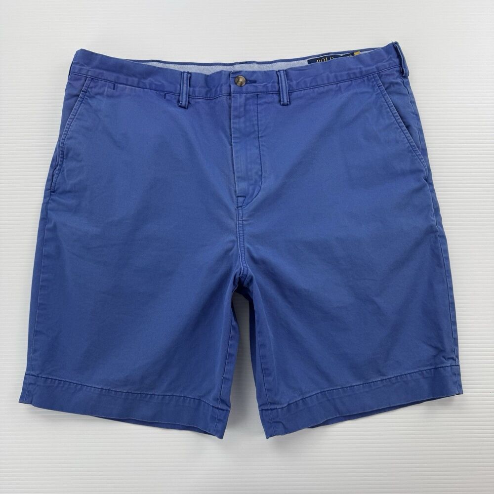Polo Ralph Lauren Classic Fit 9” Shorts Mens 38 Blue Stretch Chino Cotton
